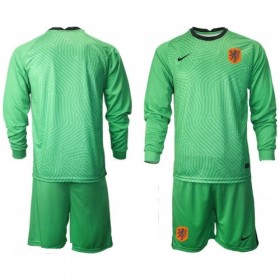 Holland Fodboldtrøjer Målmand Børn Udebanesæt EURO 2020 Langærmet